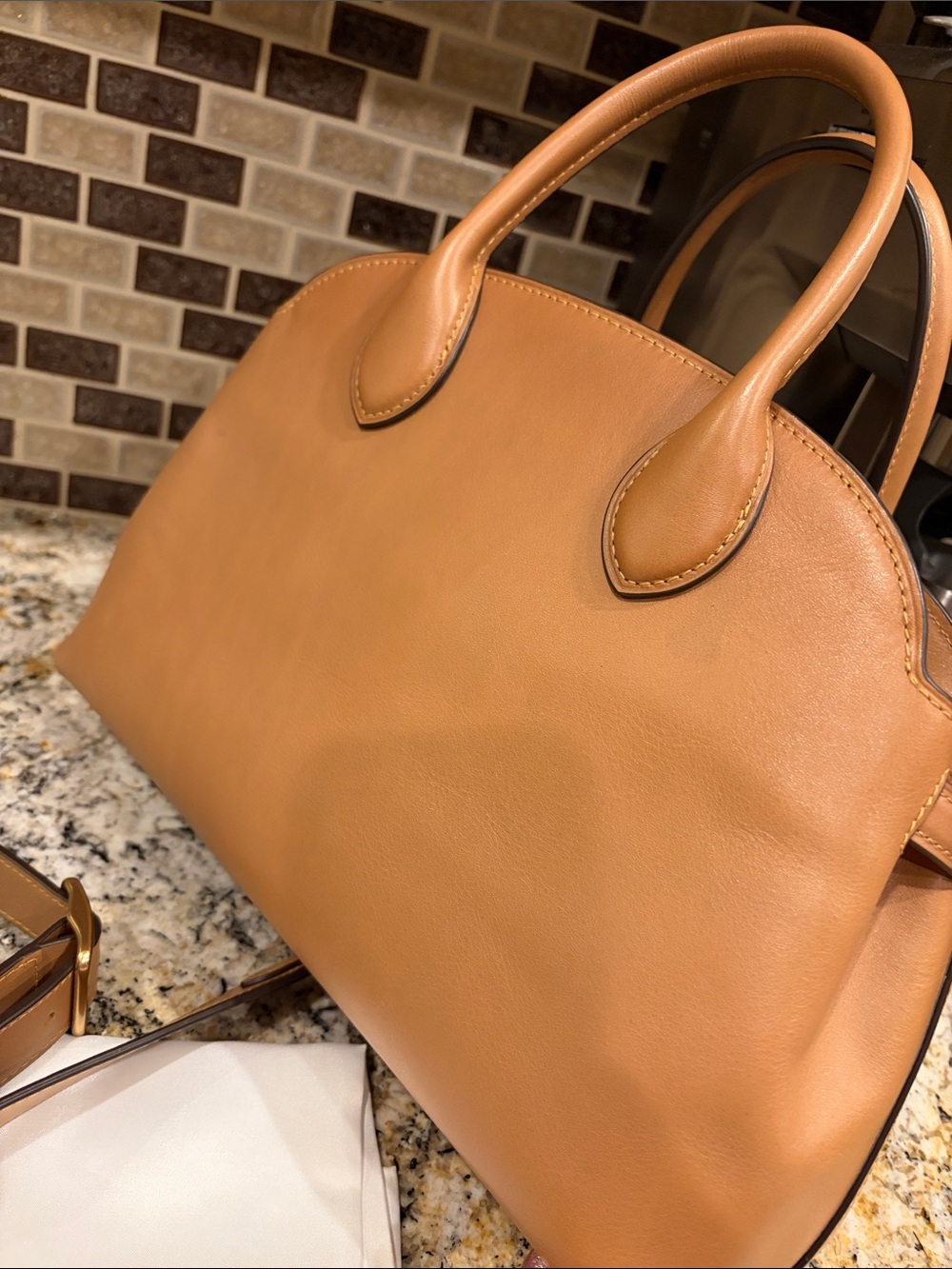 Coach EMPIRE 28 HONEY BROWN soft Leather Satchel - Picture 11 of 17
